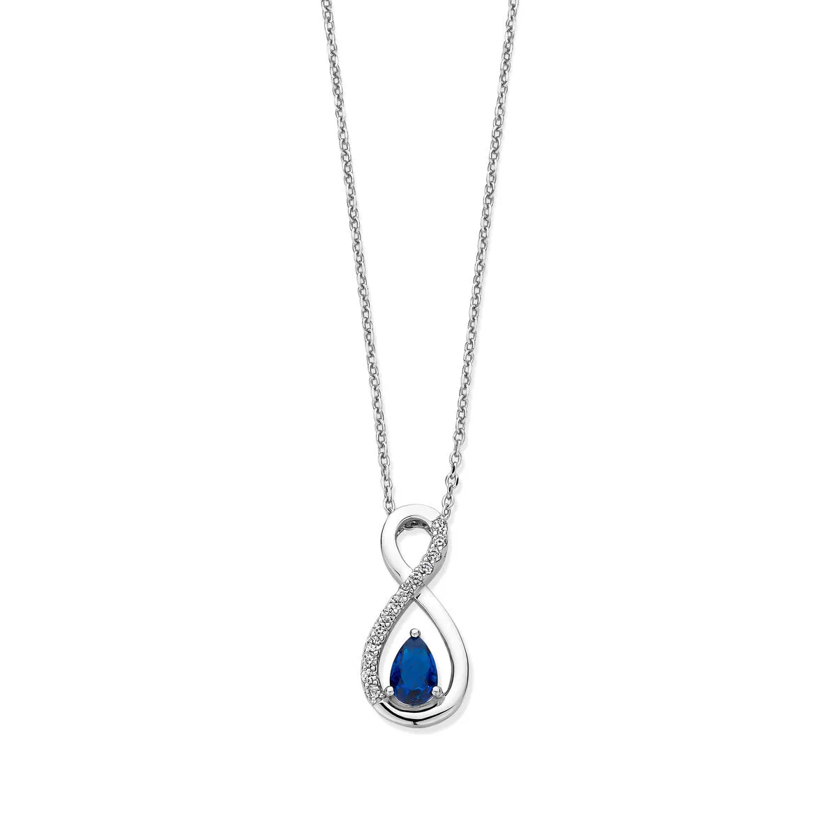 Collier Naiomy - Argent et pierre bleue (N4Q56)