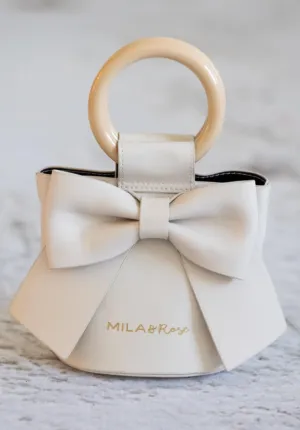Kids Bow Purse - Coconut