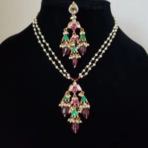 Pachi Kundan Necklace Set